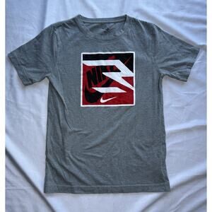 Nike 3Brand by Russell Wilson Grey “Fired Up" Graphic Tee Youth 12/13 Large